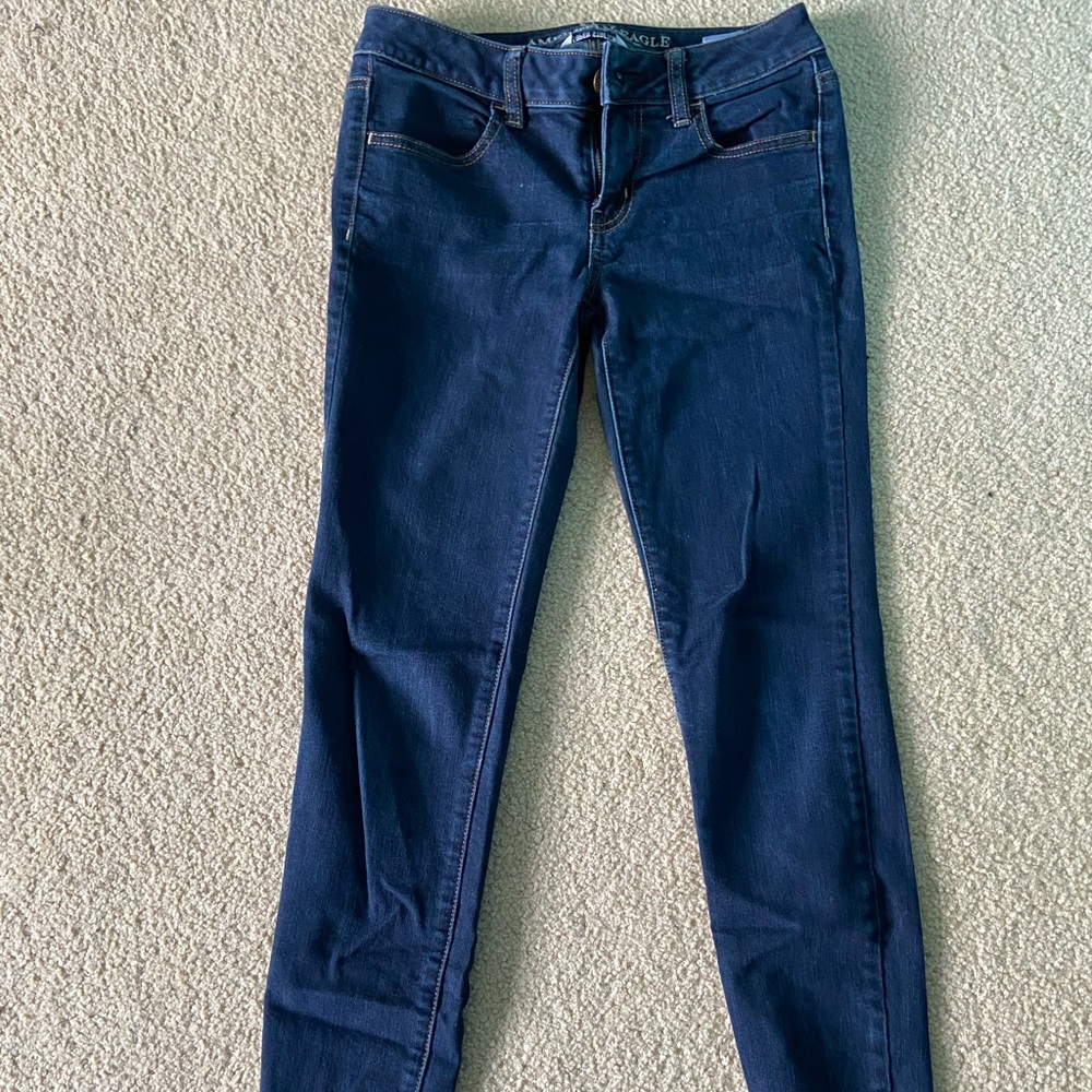 Blue medium rise jeggings